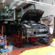 A Nissan GT-R getting wrenchedon (Photo: Michael Tracy)